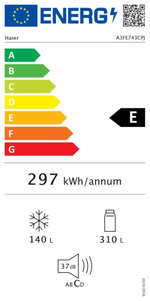 COMBI. NO FROST HAIER G.B. A3FE743CPJ